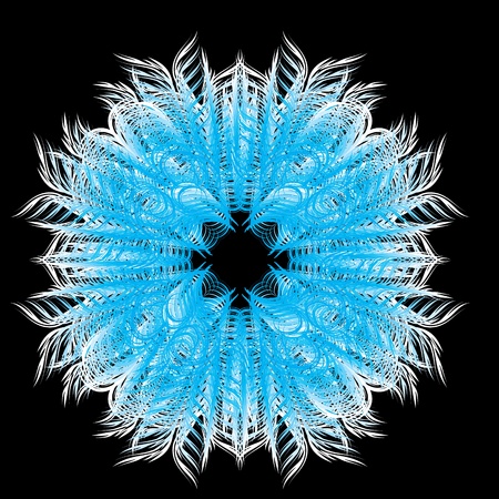 Abstract isolated vector snowflake. illustration.のイラスト素材