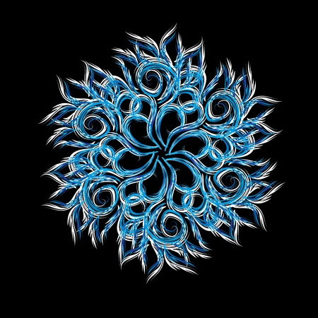 Abstract isolated vector snowflake. illustration.のイラスト素材