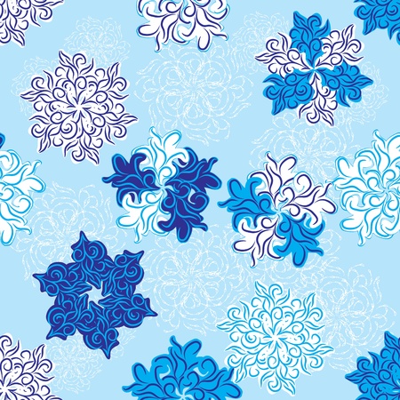 abstract seamless pattern with flowersのイラスト素材