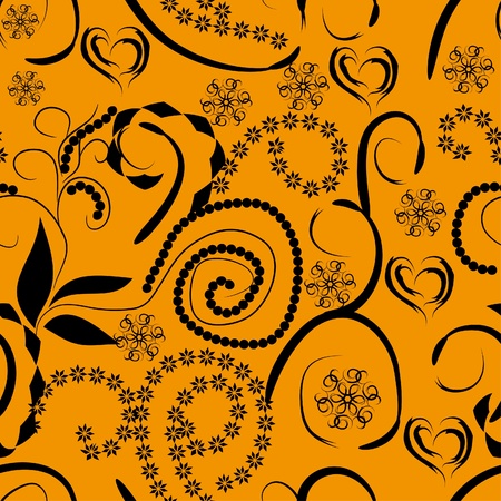 abstract seamless pattern with flowersのイラスト素材