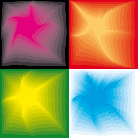 set of abstract vector seamless patternのイラスト素材