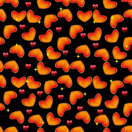 abstract love seamless pattern with heartsのイラスト素材