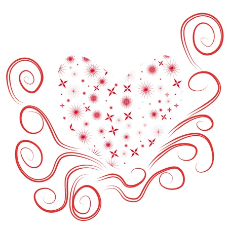 illustration with love abstract heartのイラスト素材