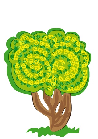 abstract vector tree on isolated backgroundのイラスト素材