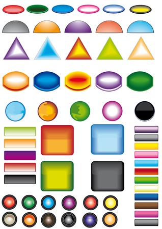 Blank web buttons on isolated background. Vector illustration.のイラスト素材