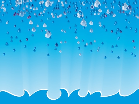 abstract background with drops of rain. のイラスト素材