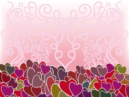 pattern with colorful hearts  Illustrationのイラスト素材
