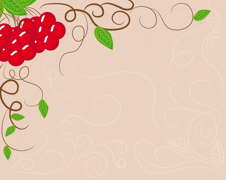abstract frame with berries. illustrationのイラスト素材