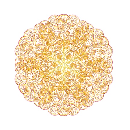 Abstract isolated vector flower or snowflake  illustration のイラスト素材