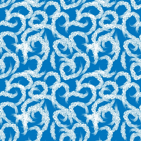 abstract seamless pattern with curling branchesのイラスト素材