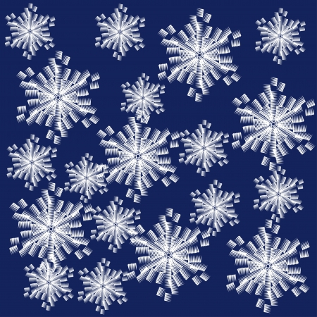 stylish abstract seamless pattern of winter with snowflakesのイラスト素材