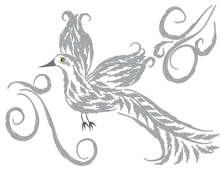 Decorative isolated birdのイラスト素材