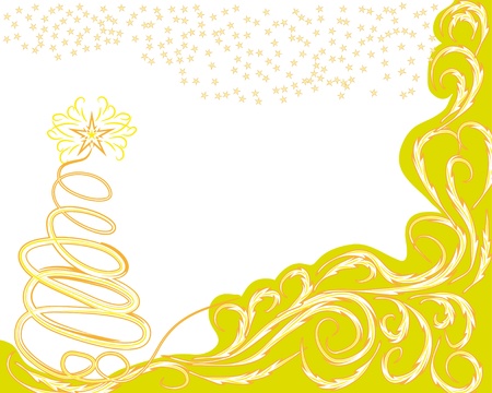 beautiful  frame with abstract Christmas tree for your designのイラスト素材