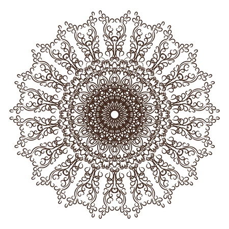Abstract isolated vector flower or snowflake. illustration. Style backgroundのイラスト素材