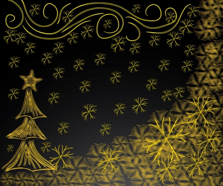 beautiful  frame with abstract Christmas tree for your designのイラスト素材