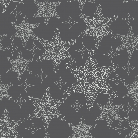 seamless snowflakes background. Vector illustrationのイラスト素材