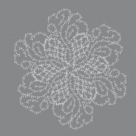 Abstract isolated vector flower or snowflake. illustration. Style grungeのイラスト素材