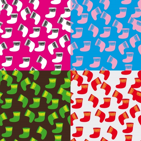 set of seamless textures with socksのイラスト素材