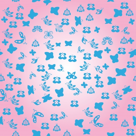 seamless with different butterfliesのイラスト素材