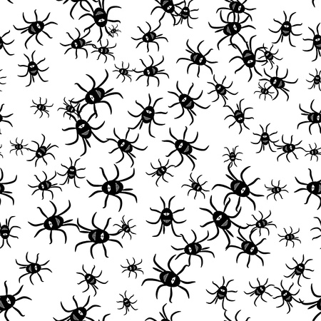 seamless with  cartoon spider.のイラスト素材
