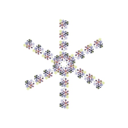 isolated snowflakeのイラスト素材