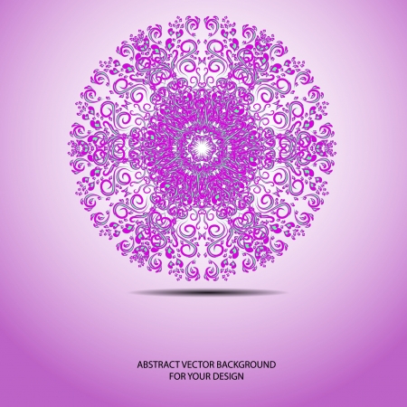background  with abstract snowflake or flower.  のイラスト素材