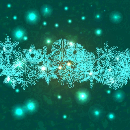 abstract winter framework with different snowflakes on blue texture  のイラスト素材