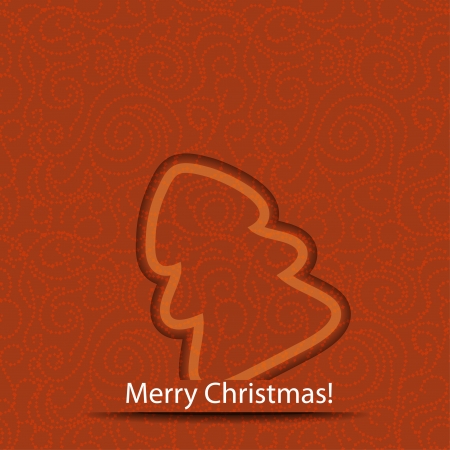 winter card with christmas treeのイラスト素材