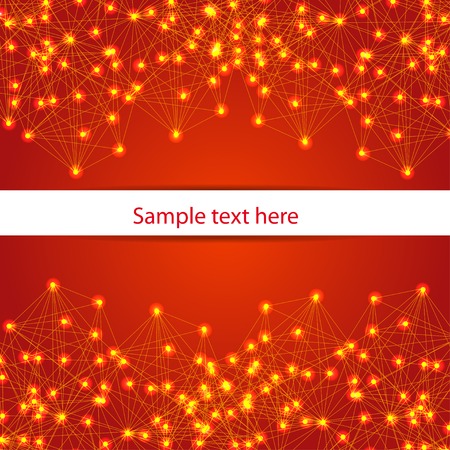 bright background with red geometry elementsのイラスト素材