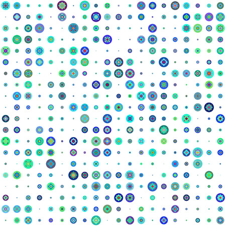 abstract colored background with various round objectsのイラスト素材