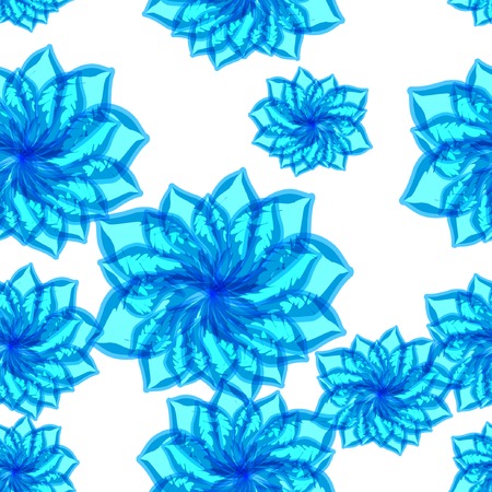 seamless texture with  blue flowersのイラスト素材