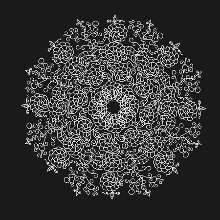 abstract lacy flower or snowflakeのイラスト素材