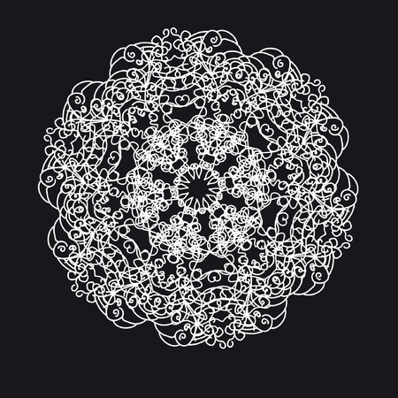abstract lacy flower or snowflakeのイラスト素材
