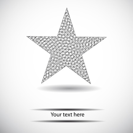 black and white geometry star for your textのイラスト素材