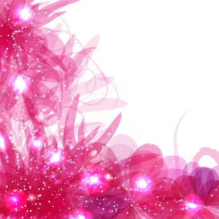 gentle frame with pink flowersのイラスト素材