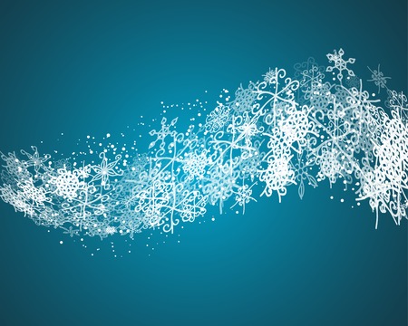 white winter wave from snowflakes. Vector templateのイラスト素材