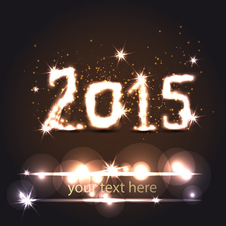 card for christmas or new year. New Year gold bannerのイラスト素材