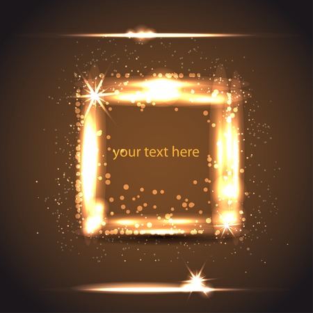 light gold frame from squareのイラスト素材