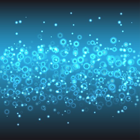 abstract blue background with different elementsのイラスト素材