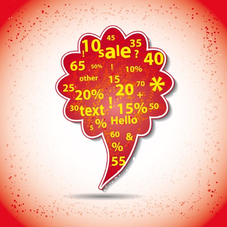 red price tag-cloud for your designのイラスト素材