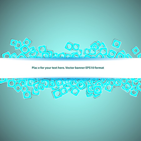line banner for your text on blue backgroundのイラスト素材