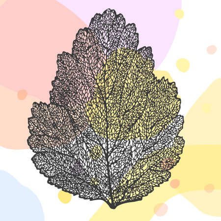 vector beautiful leaflet on geometric colorful backgroundのイラスト素材