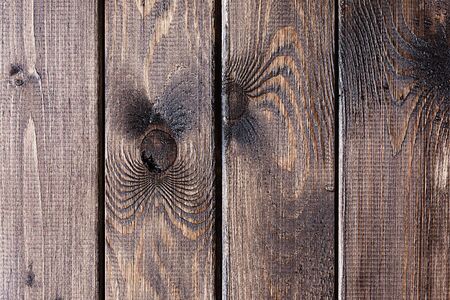 Old brown wooden background with horizontal boards.の写真素材