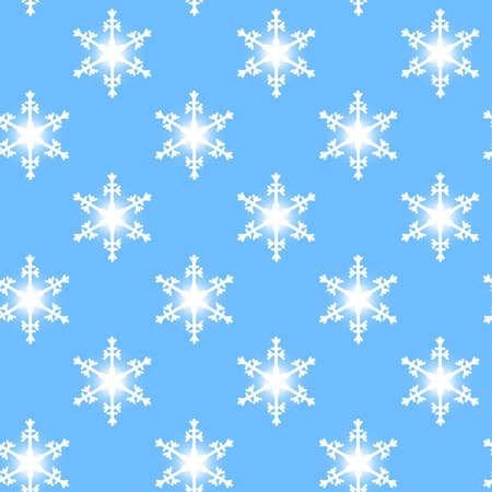 Seamless blue pattern with snowflakes. Winter Christmas background, greeting cardの写真素材