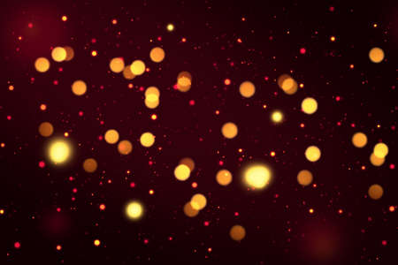 Dark Burgundy abstract background with bokeh lights and starsの写真素材
