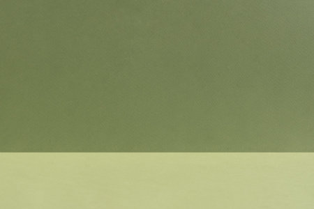Minimal abstract background for your product presentation. Green scene for product promotion, beauty, natural eco cosmetic. Premium empty podium. Showcase, display case.の写真素材