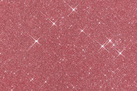 Sparkling texture. Abstract pink background with sparkles in the shape of stars. Festive backdrop for your projects.の写真素材