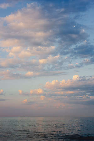 Sunset scene in the seaの写真素材