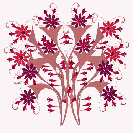 Texture of flowers (Seamless pattern from flowers.) Ornate ornamentのイラスト素材