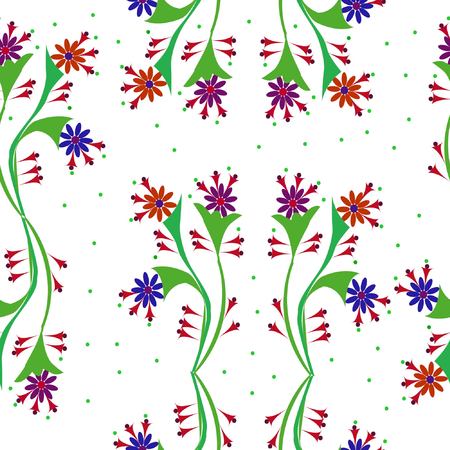 Texture of flowers (Seamless pattern from flowers.) Ornate ornamentのイラスト素材
